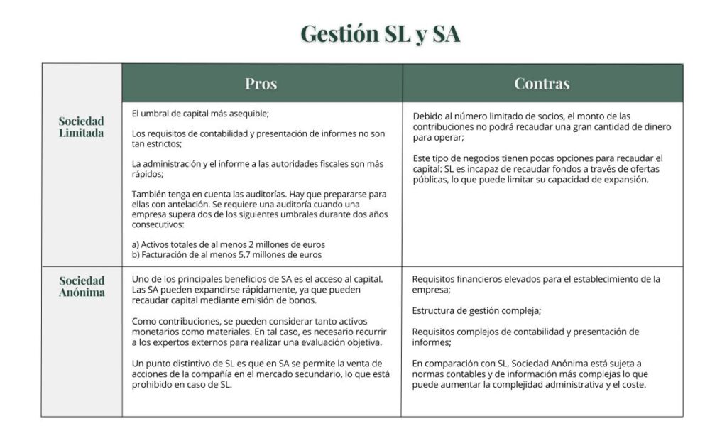Guía para Emprendedores: Claves para Constituir una Sociedad en España 2 gestion sl y sa
