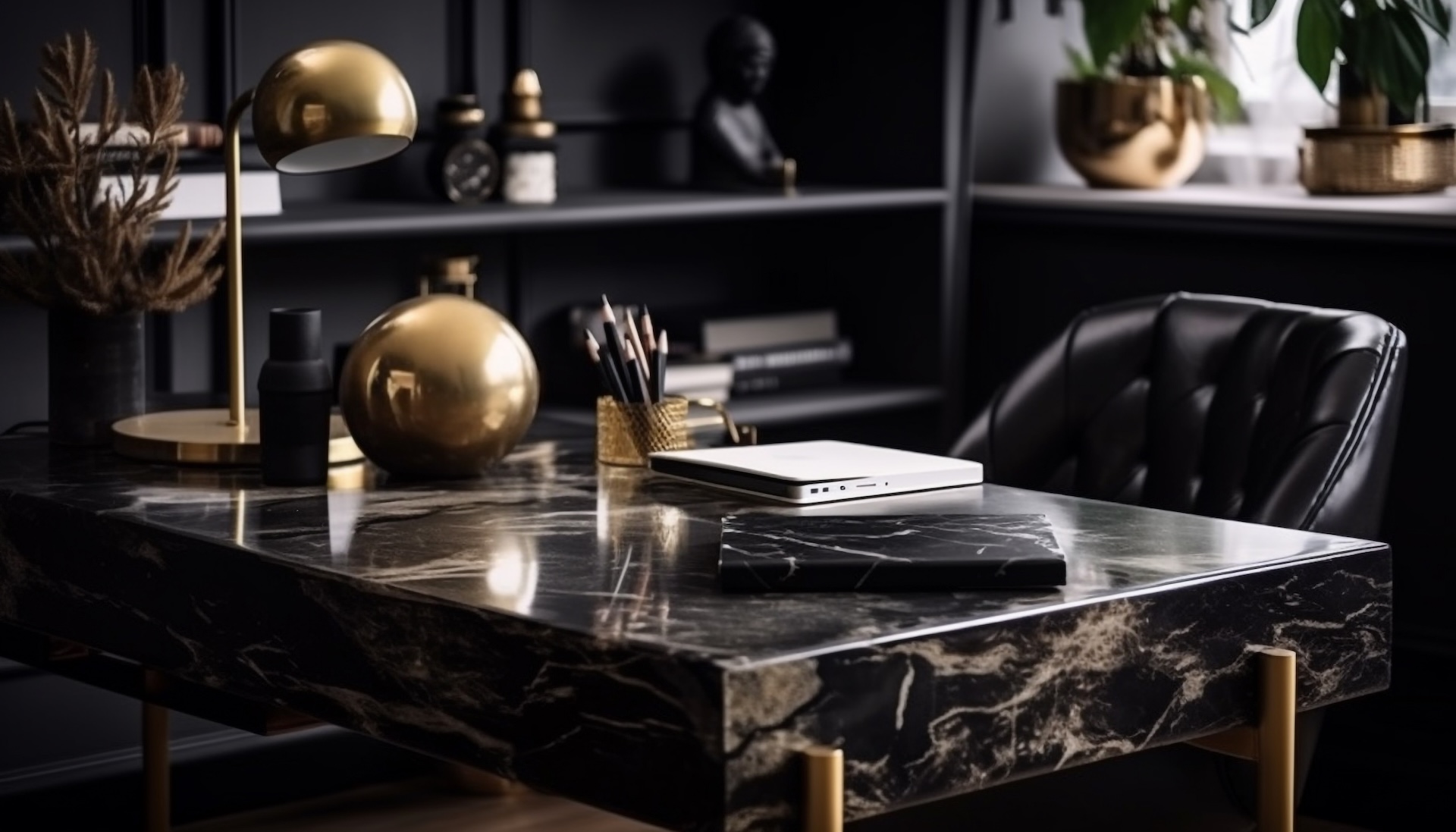 diseno de lujo en una decoracion de mesa de madera moderna generada por ia